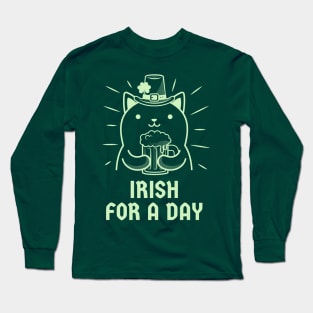 Irish For a Day Cat Long Sleeve T-Shirt